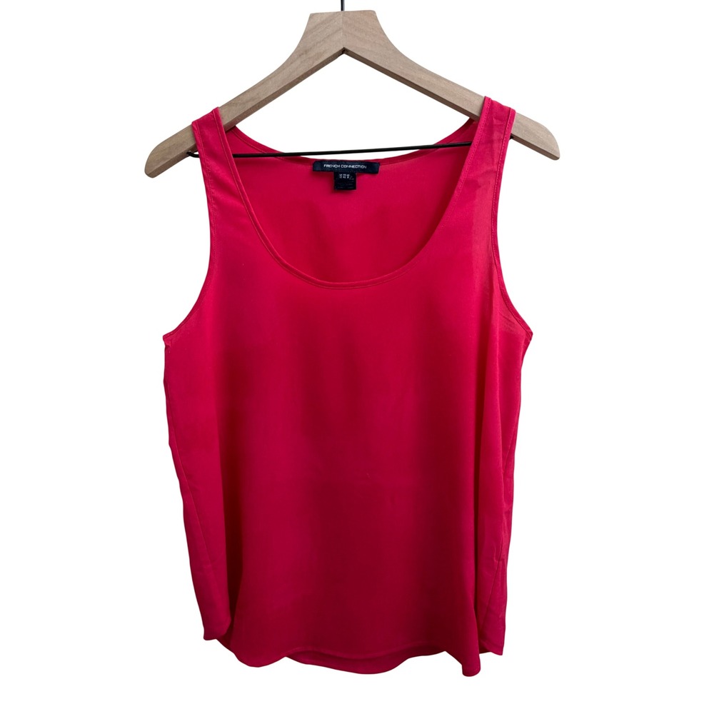 French Connection Magenta Pink Tank Top Scoop Neck Sleeveless Blouse Womens 8